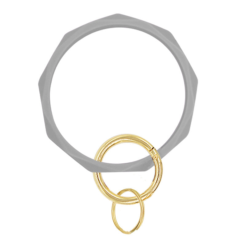 Wholesale Diamond Shape Silicone Bracelet Keychain